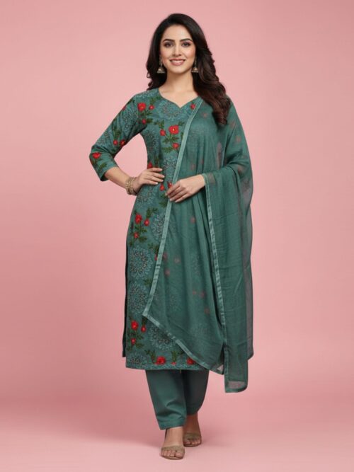 Pastel Pearl Straight-Cut Salwar Suit