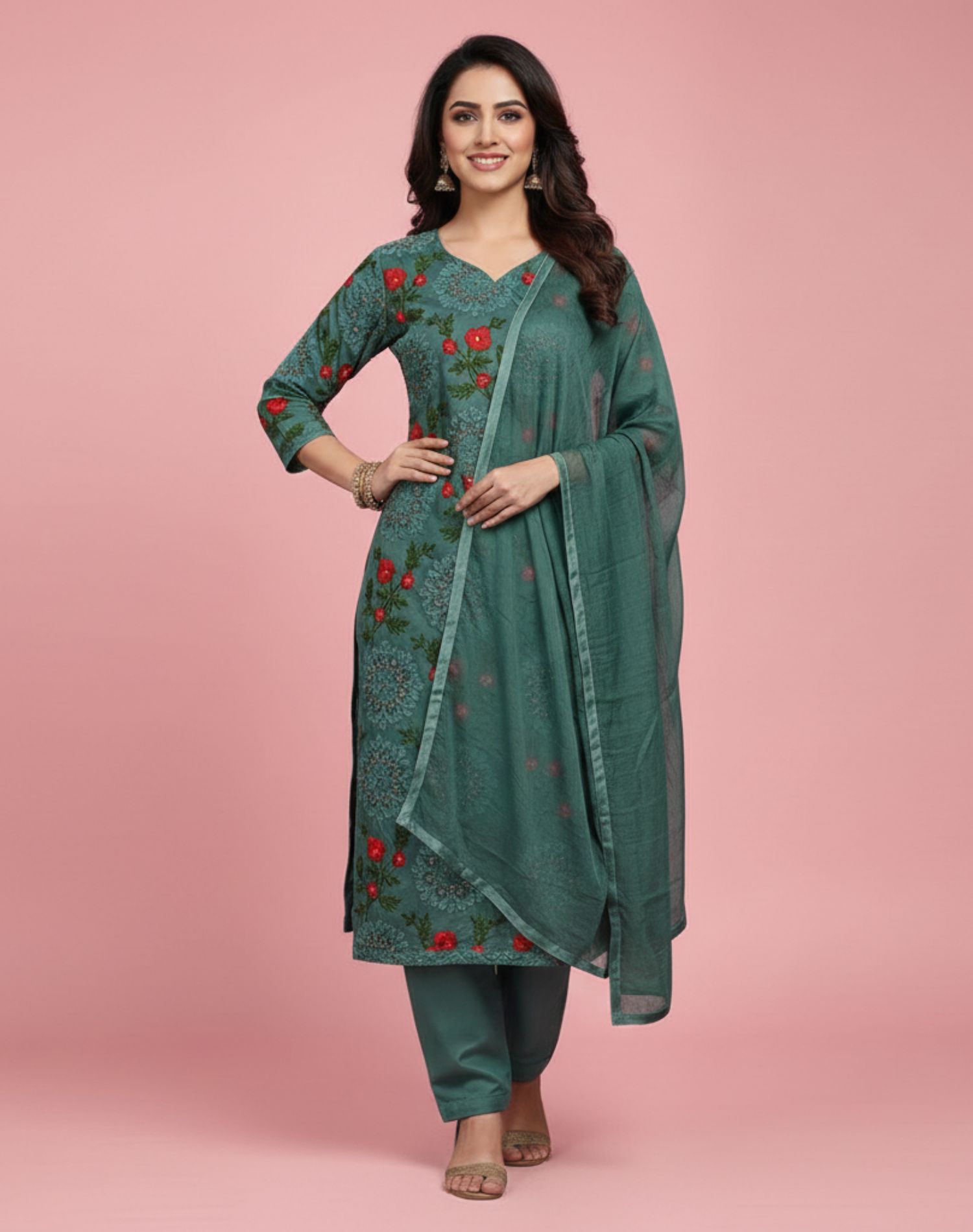 Pastel Pearl Straight-Cut Salwar Suit