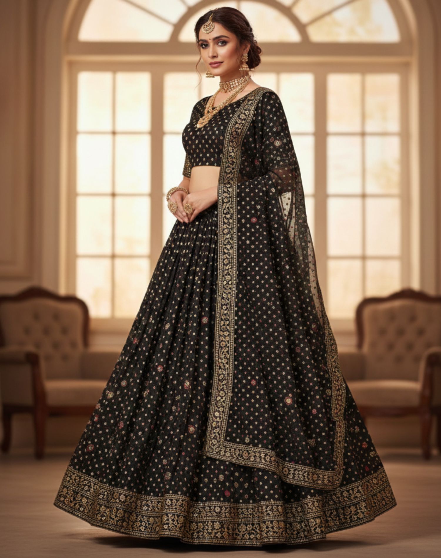 Blossom Pearl Pastel Lehenga