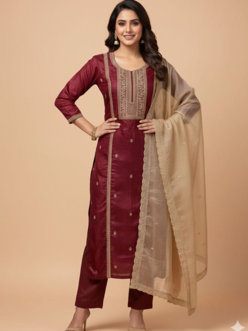 Chikankari Lucknowi Suit Set