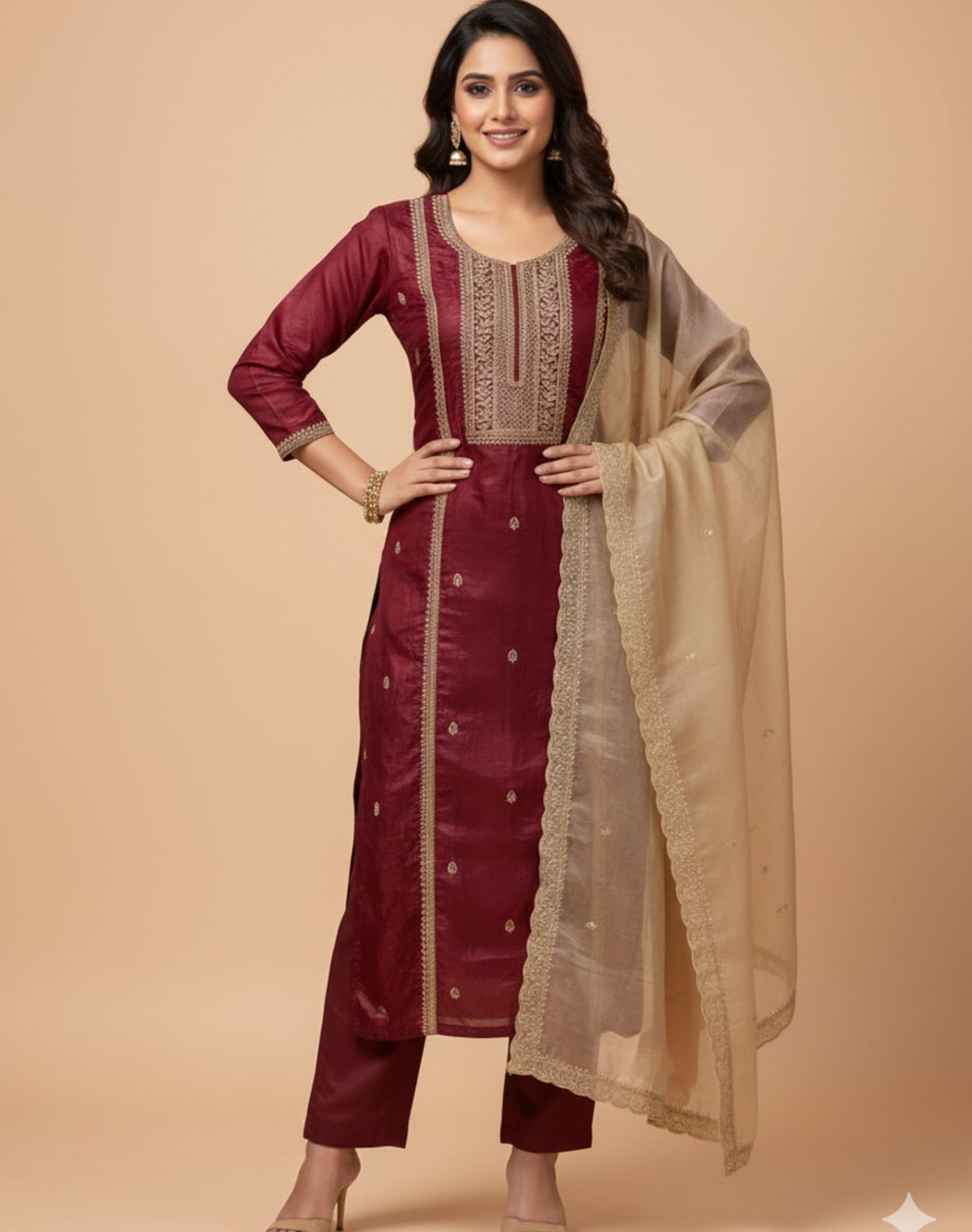 Chikankari Lucknowi Suit Set