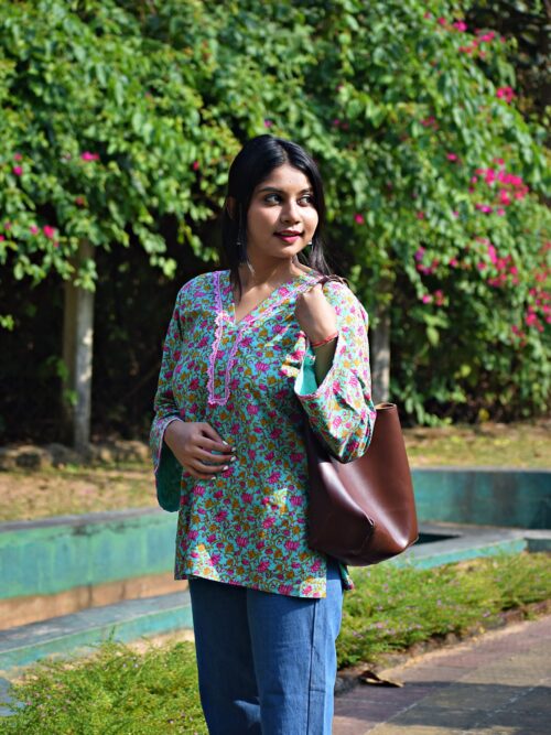 Floral V-Neck Tunic